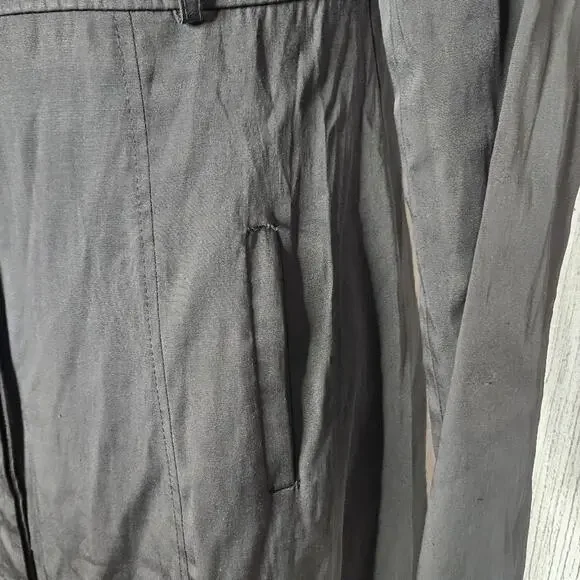 Vieste Jacket Dress, Black Maxi Length Coat with Shoulder Bow Accents, sz 42 - Picture 8 of 9